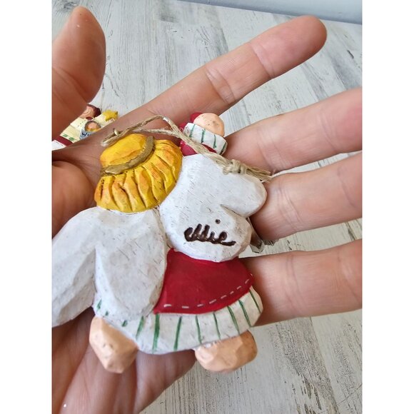 Vintage Eddie Walker Angel cherub ornament dreams wishes heart Xmas candle tree - Picture 11 of 11